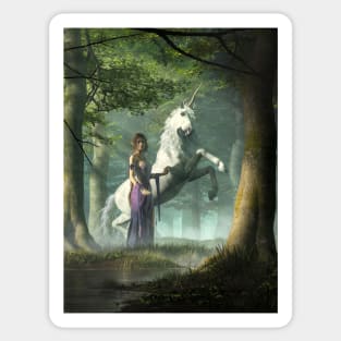 Companions in the Enchanted Forest Sticker